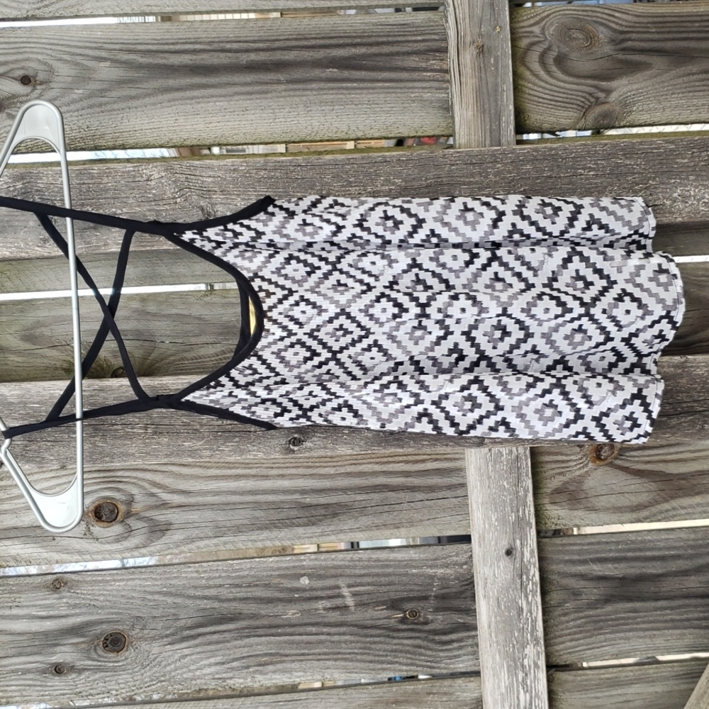 Princess Vera Wang Strappy Black and White Sheer Tank Top